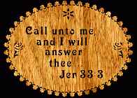 Jeremiah 33:3 Bible Plaque Scroll Saw Pattern