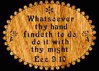 Eccl 9:10 Bible Plaque Scroll Saw Pattern