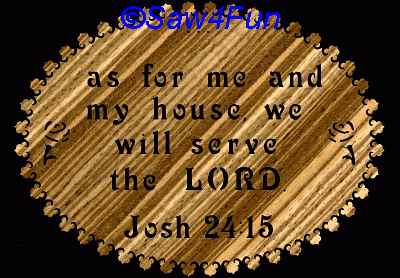 Josh 24:15 Bible Plaque Scroll Saw Pattern