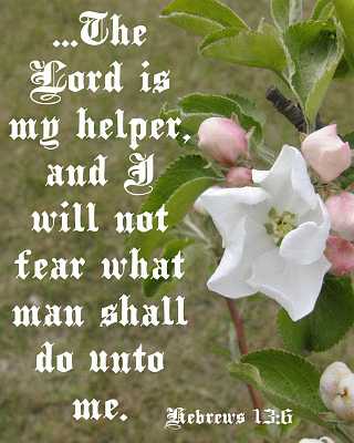 ...The Lord is my helper...  Poster