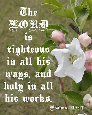 The LORD is righteous...Ps 145:17 Poster