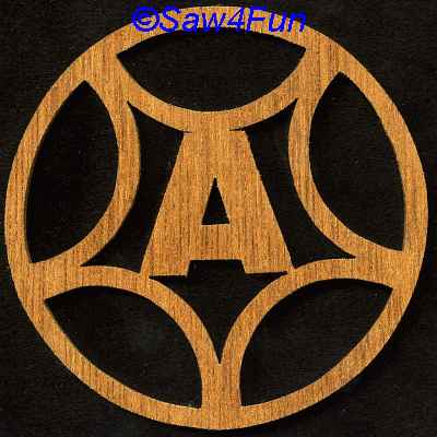 Alphabet #3 Coaster Scroll Saw Pattern